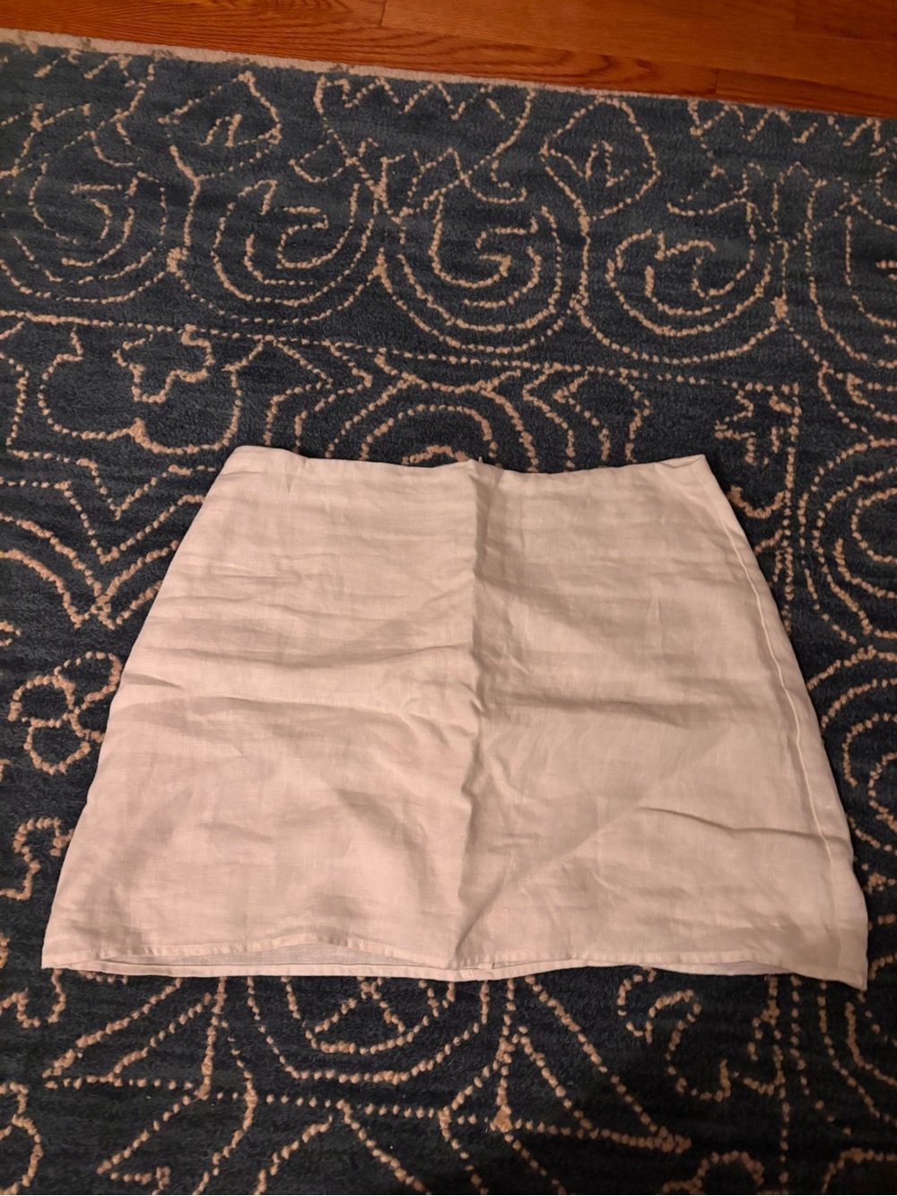 Reformation White Linen Mini Skirt